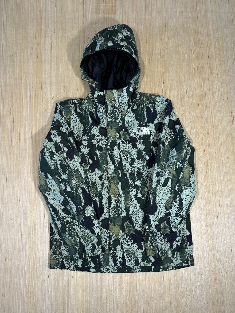 The North Face Kids Medium Camo Antora Rain Jacket Hoodie Parka DryVent M